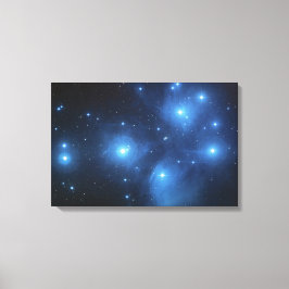 Pleiades of de zeven zussen M45 Canvas Afdruk