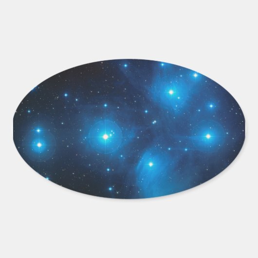 Pleiades ovale Sticker (Voorkant)