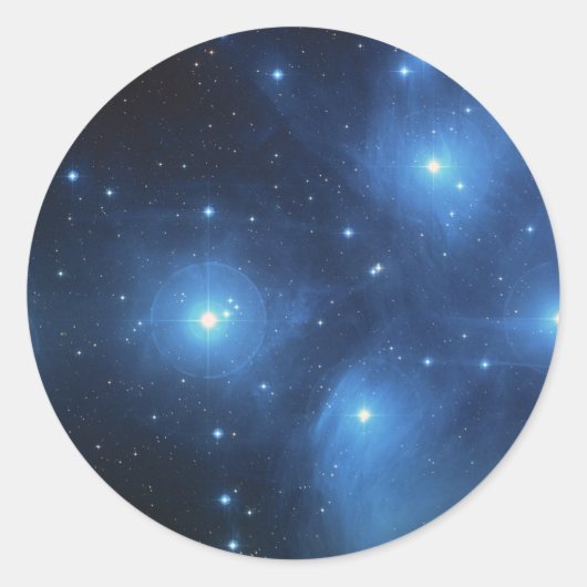 Pleiades Ronde Sticker (Voorkant)
