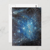 Pleiades Space Art Constellation Schilderen Afdruk Briefkaart (Voorkant / Achterkant)