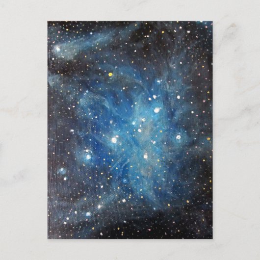 Pleiades Space Art Constellation Schilderen Afdruk Briefkaart (Voorkant)