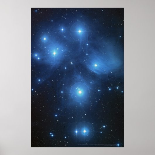 Pleiades Star Cluster 18x12 (16x11) Poster (Voorkant)
