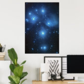 Pleiades Star Cluster 18x12 (16x11) Poster (Thuiskantoor)