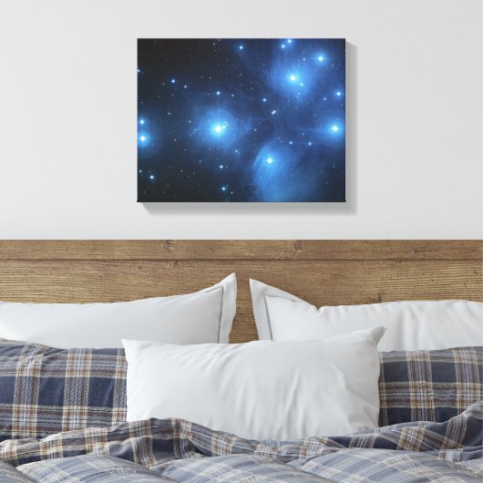 Pleiades Star-cluster Canvas Afdruk (Insitu (Slaapkamer))