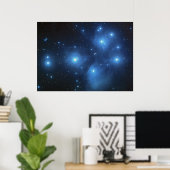 Pleiades Star-cluster Poster (Thuiskantoor)