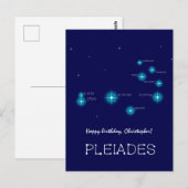Pleiadesterrenhoop in het noordelijk halfrond vorm briefkaart (Voorkant / Achterkant)