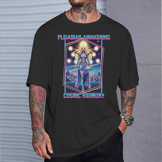 Pleiadian Awakening | Retro 80s Cosmic Harmony T-shirt