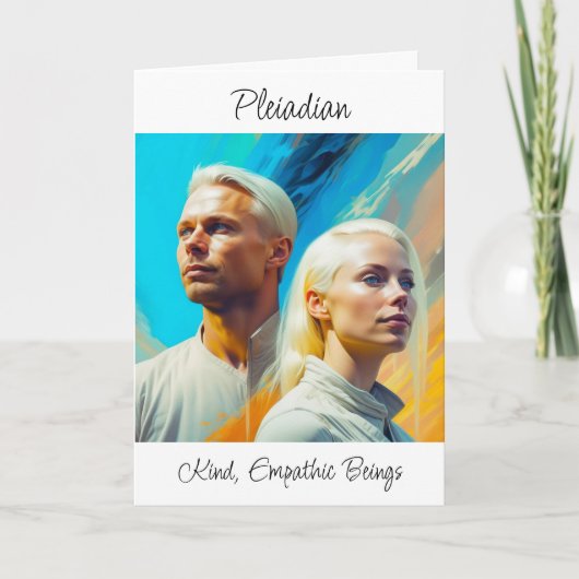 Pleiadians buitenaards buitenaards buitenaards ras kaart (Voorkant)