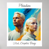 Pleiadians buitenaards buitenaards buitenaards ras poster (Voorkant)