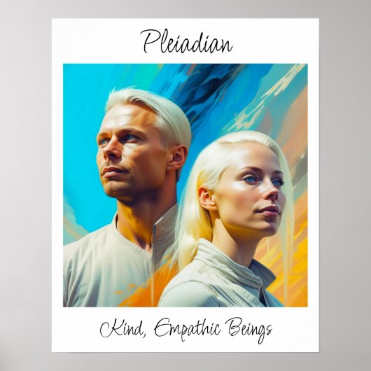 Pleiadians buitenaards buitenaards buitenaards ras poster (Voorkant)