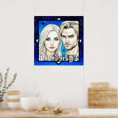 Pleiadians Extra Terrestrials Race met Sterren Poster (Keuken)