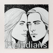 Pleiadians Tall Extraterrestrials Vrouw en Man Legpuzzel (Verticaal)