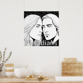 Pleiadians Tall Extraterrestrials Vrouw en Man Poster (Keuken)