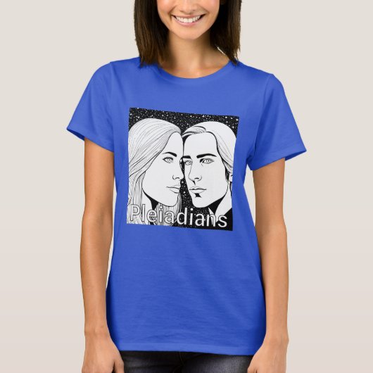 Pleiadians Tall Extraterrestrials Vrouw en Man T-shirt (Voorkant)