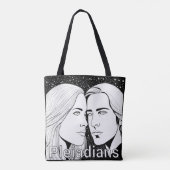 Pleiadians Tall Extraterrestrials Vrouw en Man Tote Bag (Achterkant)