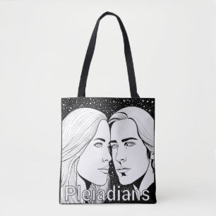 Pleiadiërs Lange Buitenaardse Wezens Vrouwelijk en Tote Bag