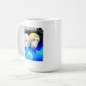 Pleiadische Alien Race en UFO Koffiemok (Voorkant links)