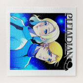 Pleiadische Alien Race en UFO Legpuzzel (Horizontaal)