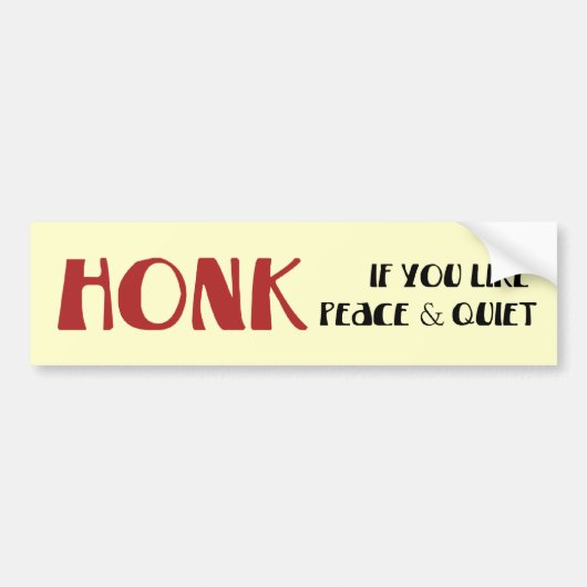 pleidooi voor vrede en rust bumpersticker (Voorkant)