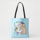 Plein Air Painter Pika Artist Critter Tote Bag (Voorkant)