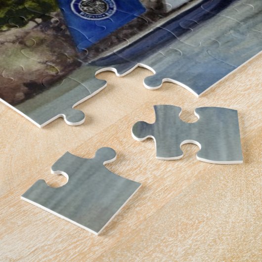 Plein-baai vuurtoren Jigzaag Puzzle Legpuzzel (Zijkant)