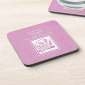Plein communicant Pink Bier Onderzetter (Linkerzijde)