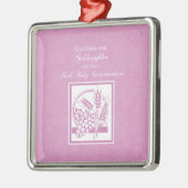 Plein communicant Pink Metalen Ornament (Links)