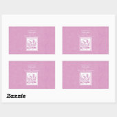 Plein communicant Pink Rechthoekige Sticker (Vel)