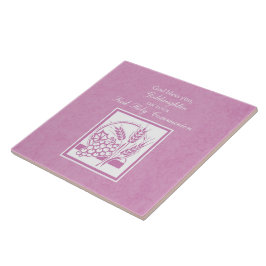 Plein communicant Pink Tegeltje