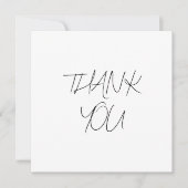 Plein Eenvoudig Dank u Bruiloftsfotokaarten Bedankkaart (Voorkant)