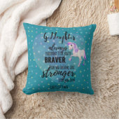 Plein GODDOCHTER Motivatie Spreuk Eenhoorn Teal  Kussen (Deken)