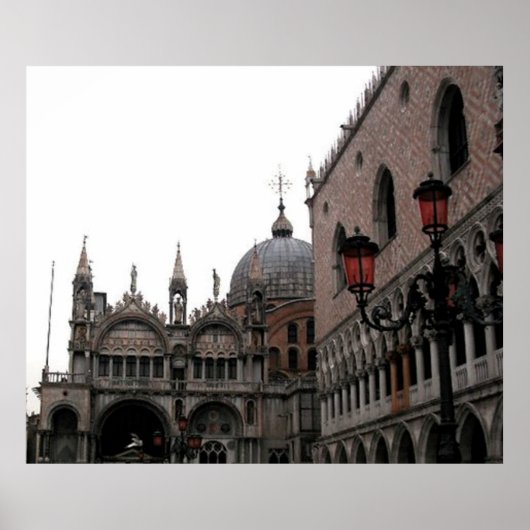 Plein & Kathedraal Basiliek van St Mark Poster (Voorkant)