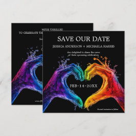 🌈❤️Plein LGBTQ Hart van Trots bruiloft Save The Date
