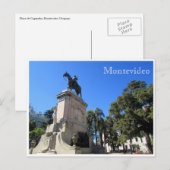 plein libertad montevideo briefkaart (Voorkant / Achterkant)