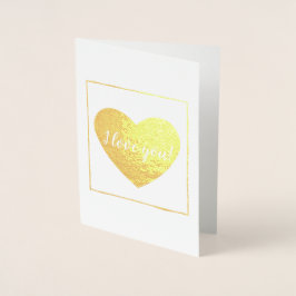 Plein met Hart Ik Hou van Jou Folie Kaarten