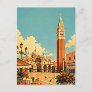 Plein San Marco Venetië Italië Piazza San Marco Briefkaart