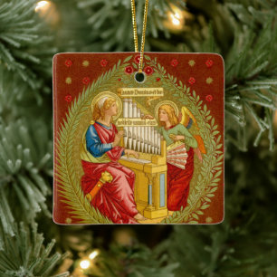 Plein Sint-Cecilia van Rome (SNV 36) Keramisch Ornament