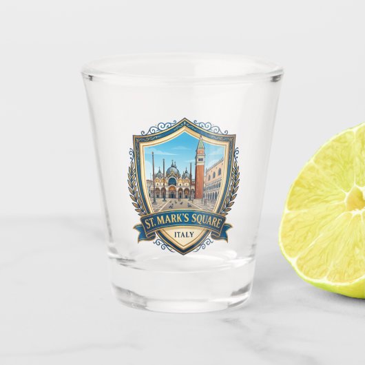 Plein Sint-Marcus Italië Shot Glas (Voorkant)