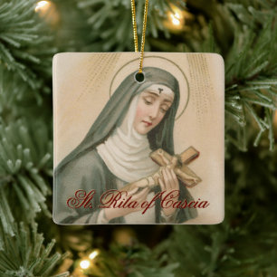 Plein St. Rita van Cascia (M 015) Keramisch Ornament