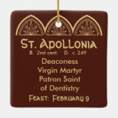 Plein van de Apollonia (VVP 001) Keramisch Ornament (Achterkant)