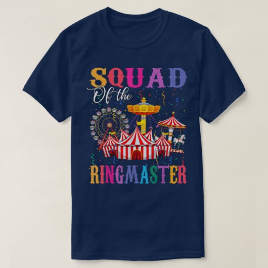 Plein van de Birthday Ringmaster Kinder Circus Bir T-shirt (Design voorkant)