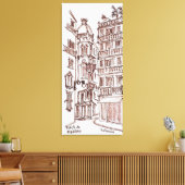 Plein van Manises in de oude stad | Valencia, Span Canvas Afdruk (Insitu (Woonkamer))
