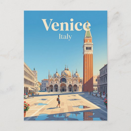 Plein van Sint-Marcus Italië Briefkaart (Voorkant)