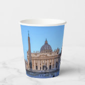 Plein van Sint-Pieter in Vaticaanstad - Rome, Ital Papieren Bekers (Achterkant)