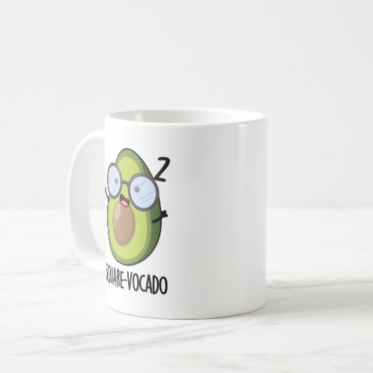Plein-vocado Funny Avocado Pun Koffiemok (Voorkant links)