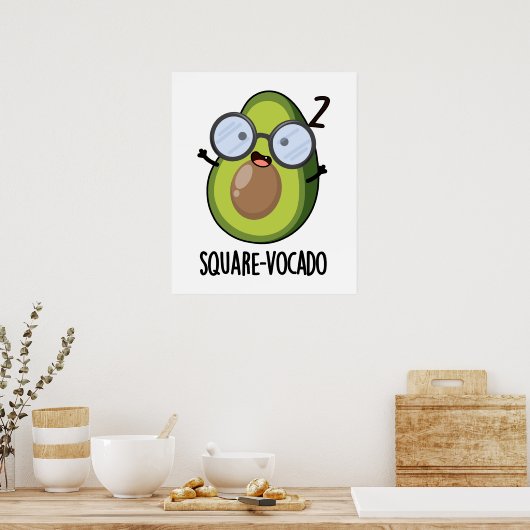 Plein-vocado Funny Avocado Pun Poster (Keuken)