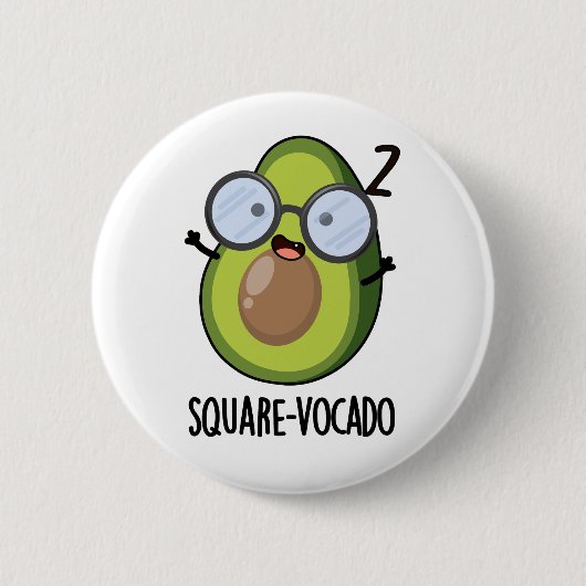 Plein-vocado Funny Avocado Pun Ronde Button 5,7 Cm (Voorkant)