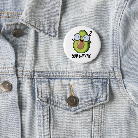Plein-vocado Funny Avocado Pun Ronde Button 5,7 Cm (In situ)