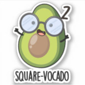 Plein-vocado Funny Avocado Pun Sticker (Voorkant)