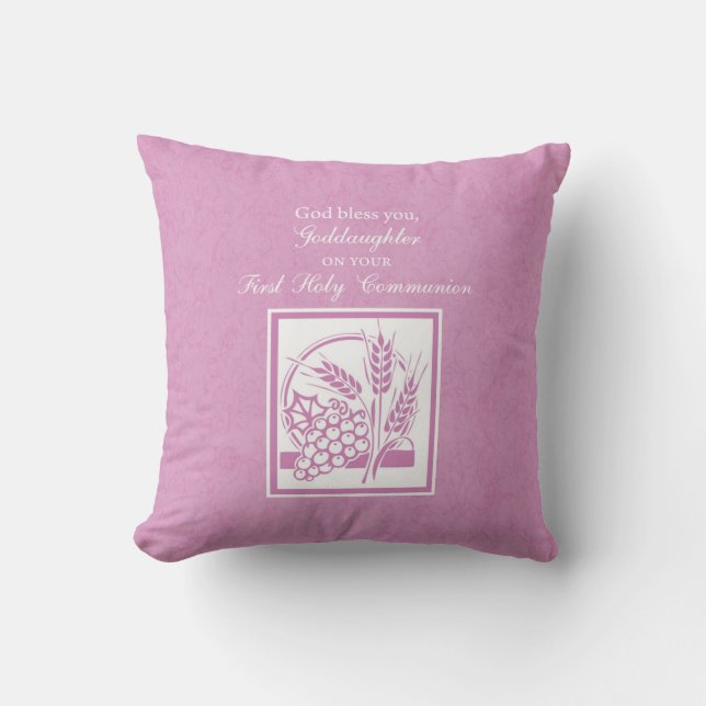 Pleincommunie Goddochter, Roze Kussen (Voorkant)